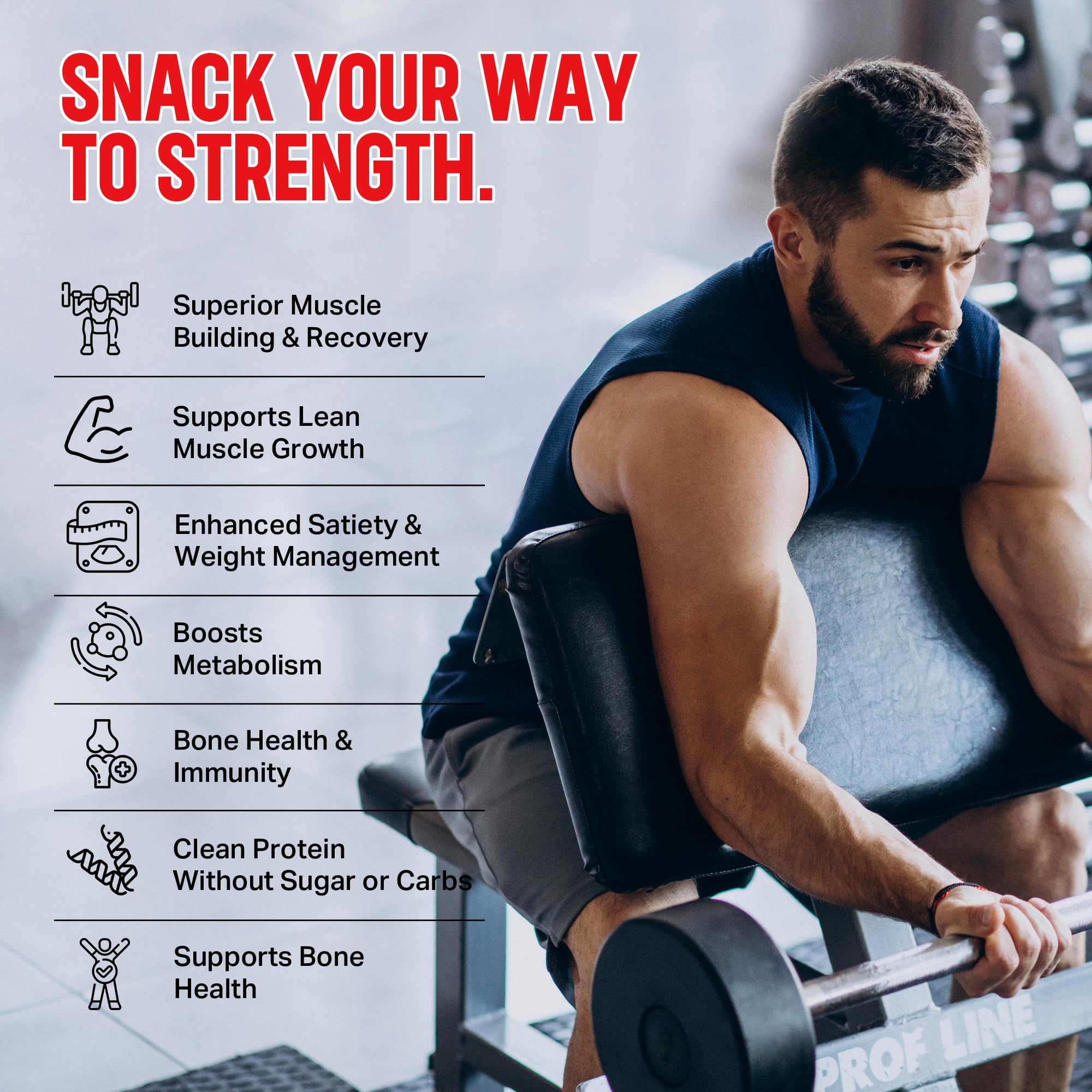 KR Labs etiqueta nutricional que destaca 10 g de proteína por porción