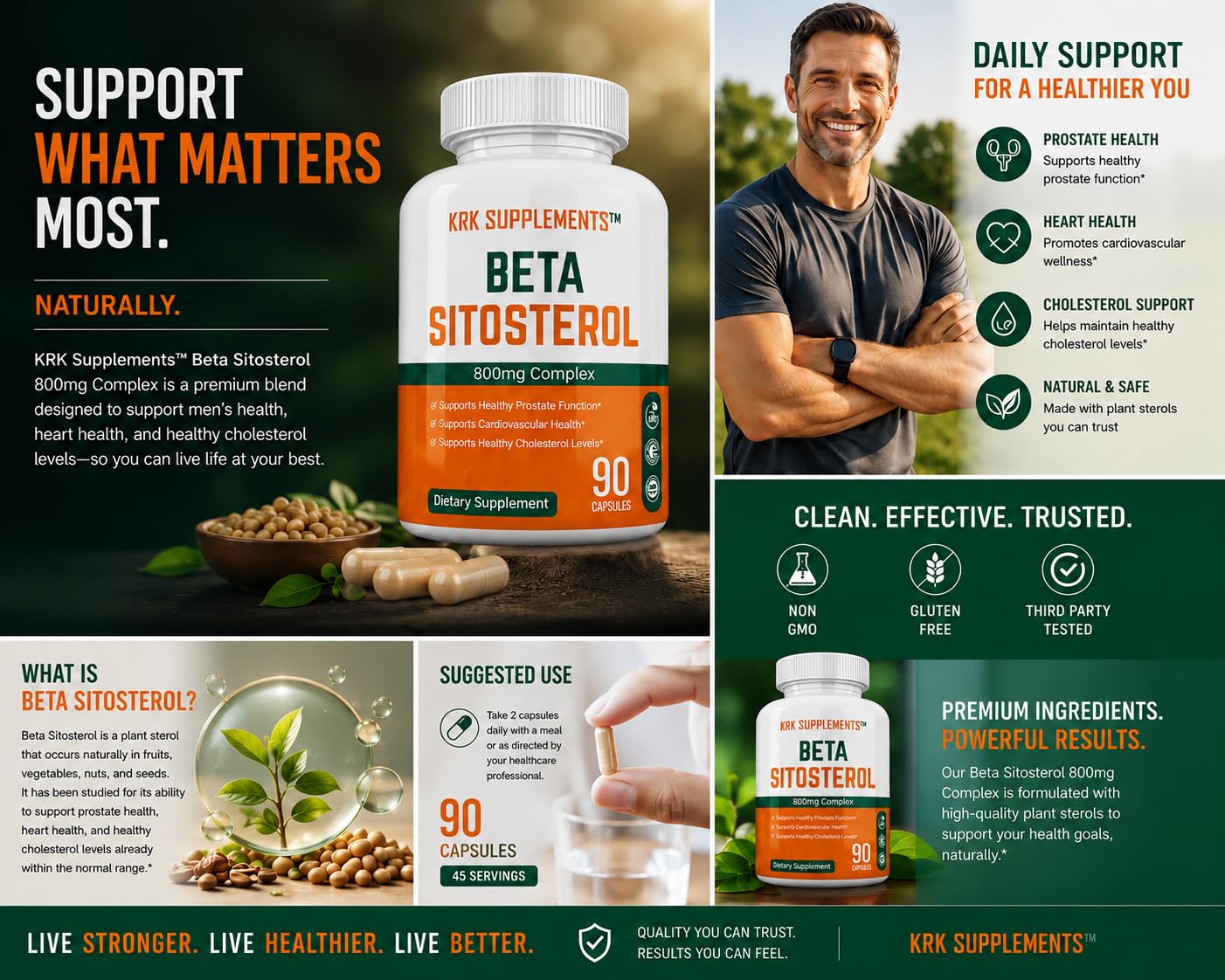KRK SUPPLEMENTS cápsula en mano indicando tamaño y facilidad