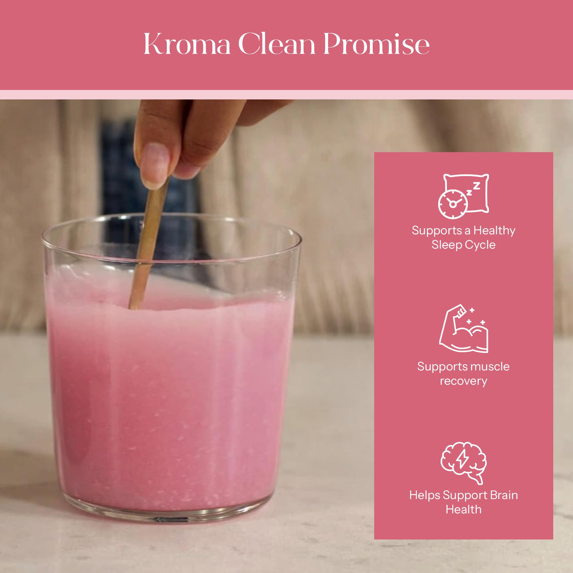 KROMA cucharadita medidora con 4 g de polvo, porción precisa y cómoda