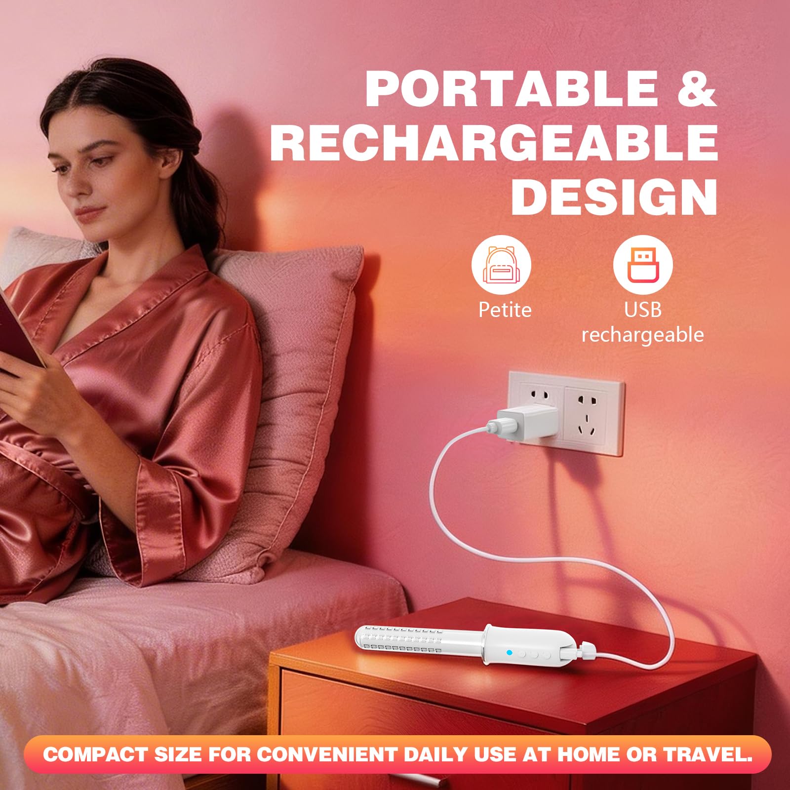 KTS varita LED primer plano del mango antideslizante para comodidad