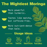 Kuli Kuli añadido a un smoothie verde mostrando fácil mezcla nutritiva