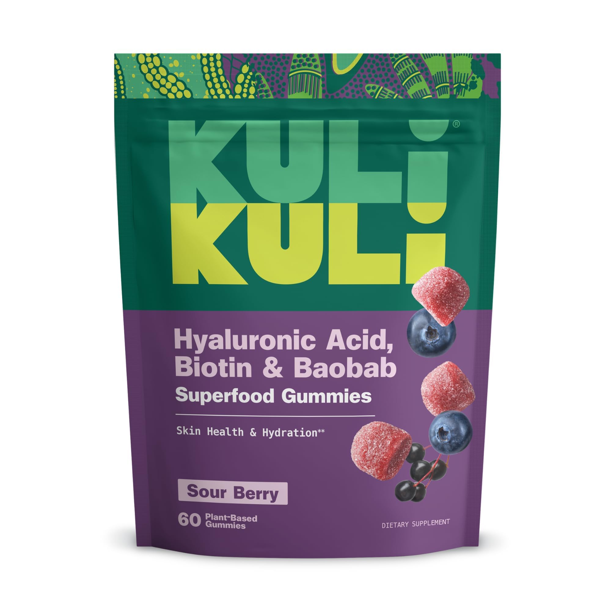 Kuli Kuli frontal del empaque mostrando ingredientes y beneficios