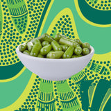 Kuli Kuli producto sobre mesa con frutas y estilo de vida saludable