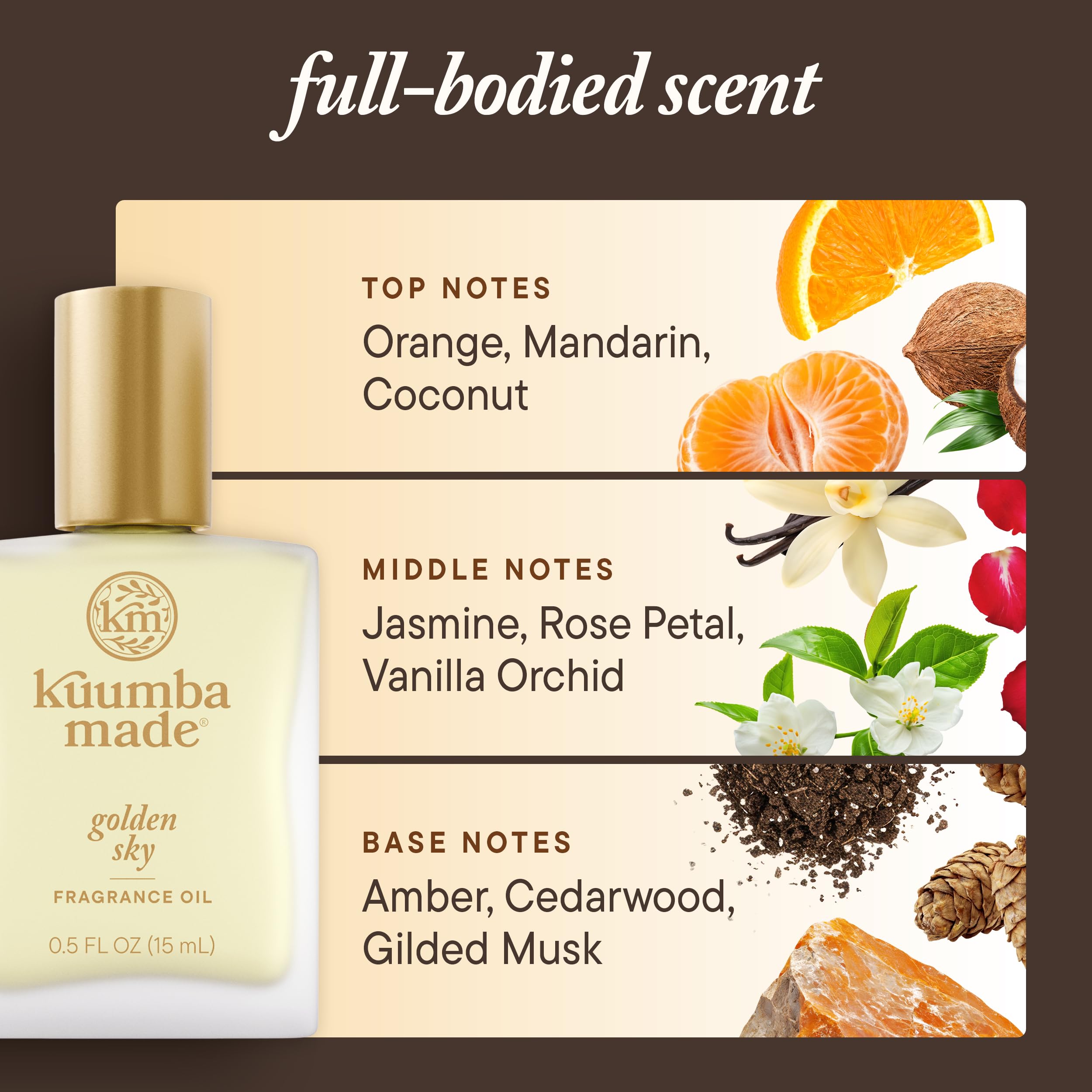 Kuumba Made comparación de tamaño en mano para visualizar 0.5 fl oz portátil