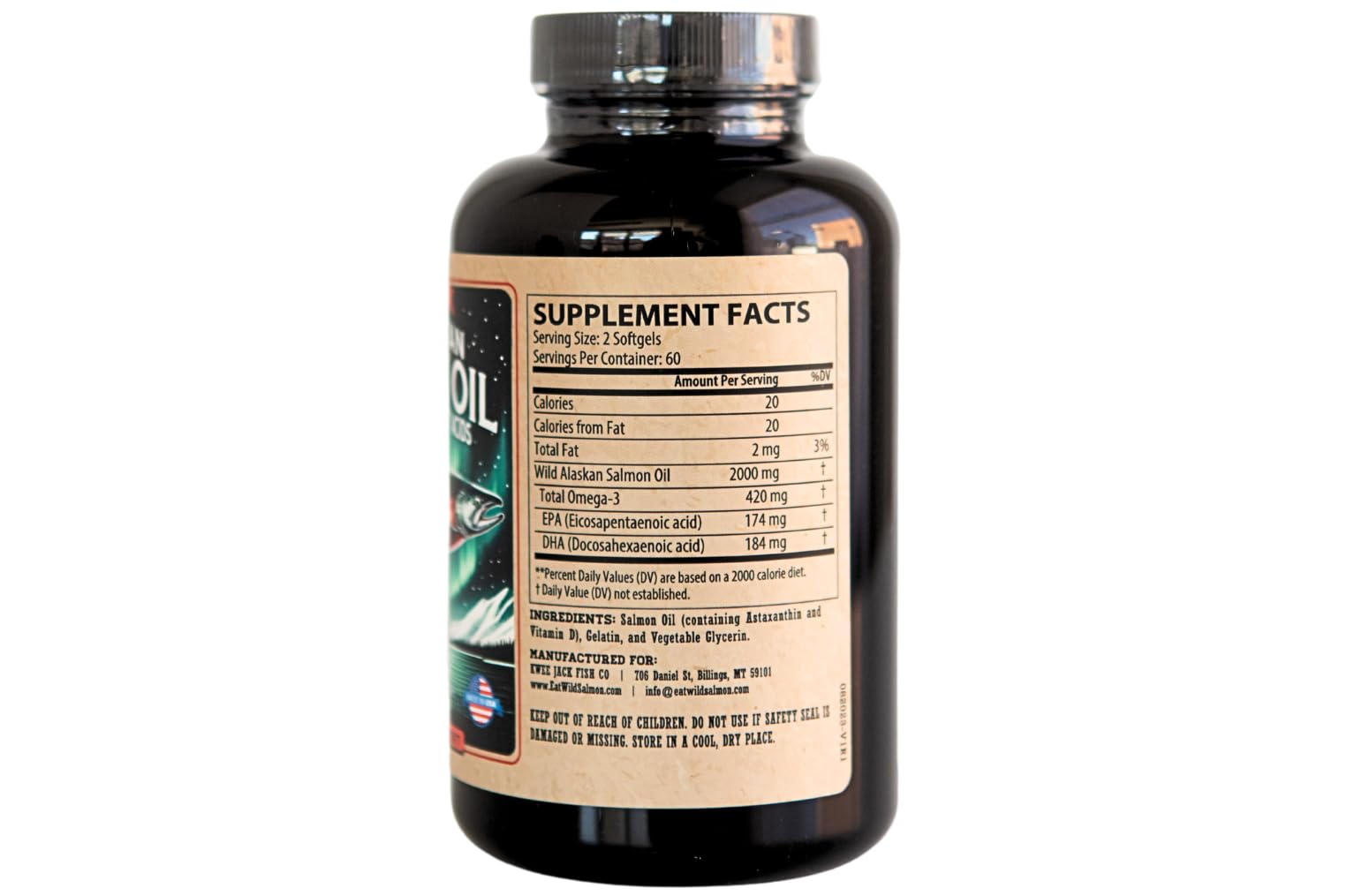 Kwee-Jack etiqueta y panel nutricional que destacan ingredientes