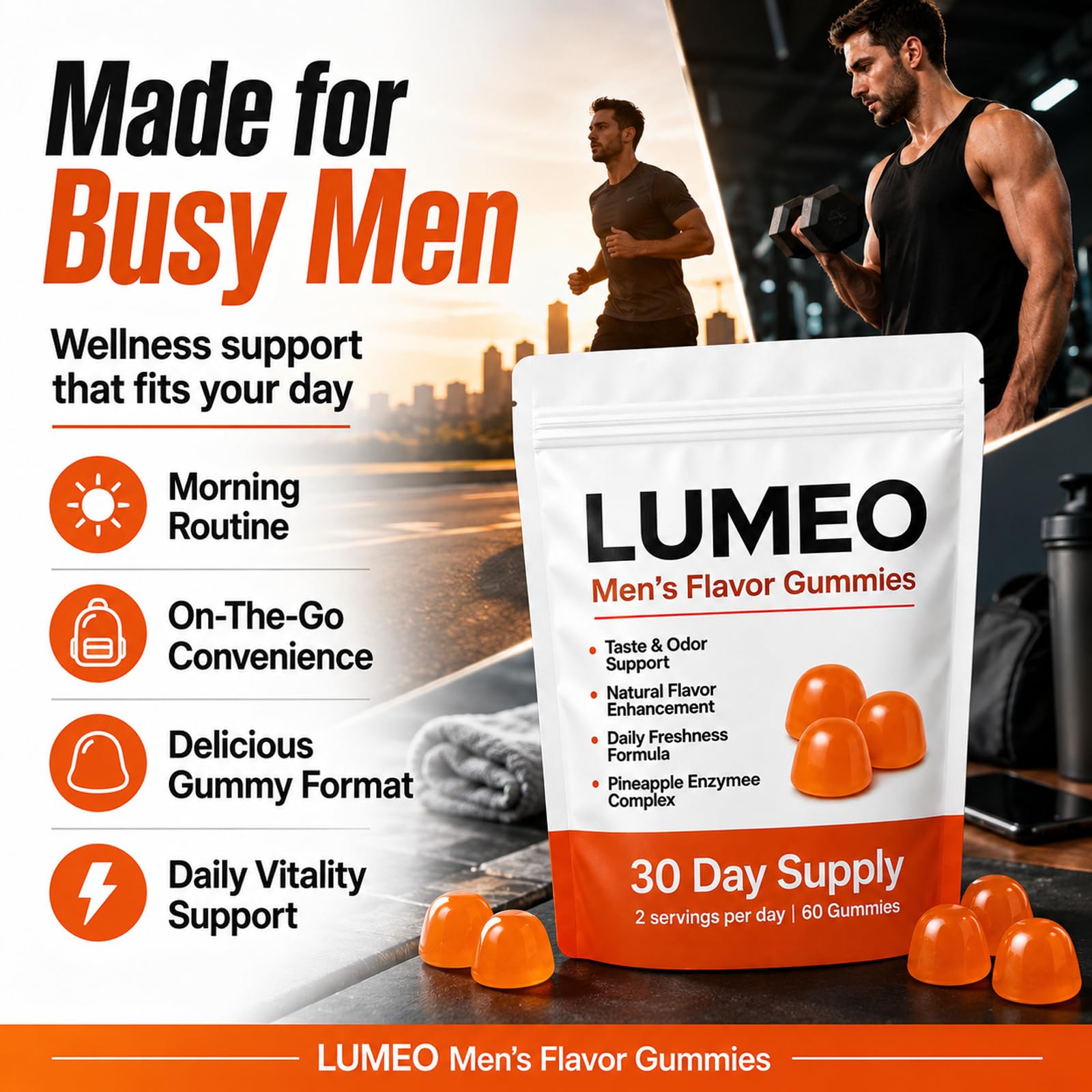 KWEZTY Lumeo en ambiente lifestyle sobre mesa, integra suplemento en vida cotidiana