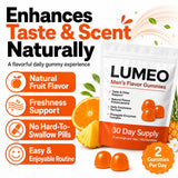 KWEZTY Lumeo hombre tomando gominola, conveniencia para rutinas diarias activas
