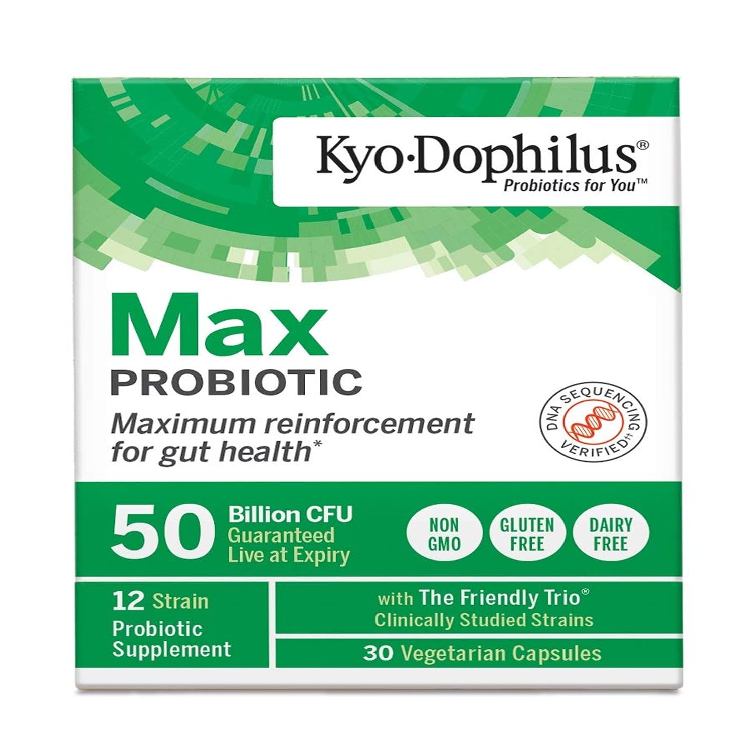 Kyo-Dophilus etiqueta con lista de cepas para confianza y transparencia