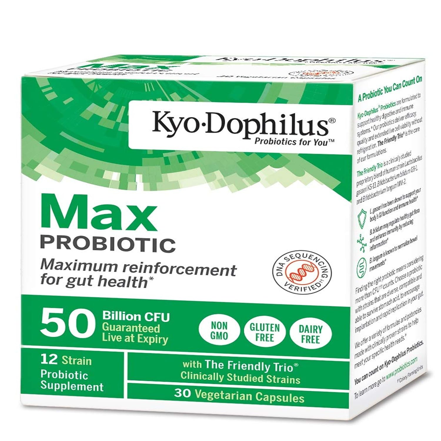 Kyo-Dophilus detalle del contenido en polvo ilustrando la pureza de cepas