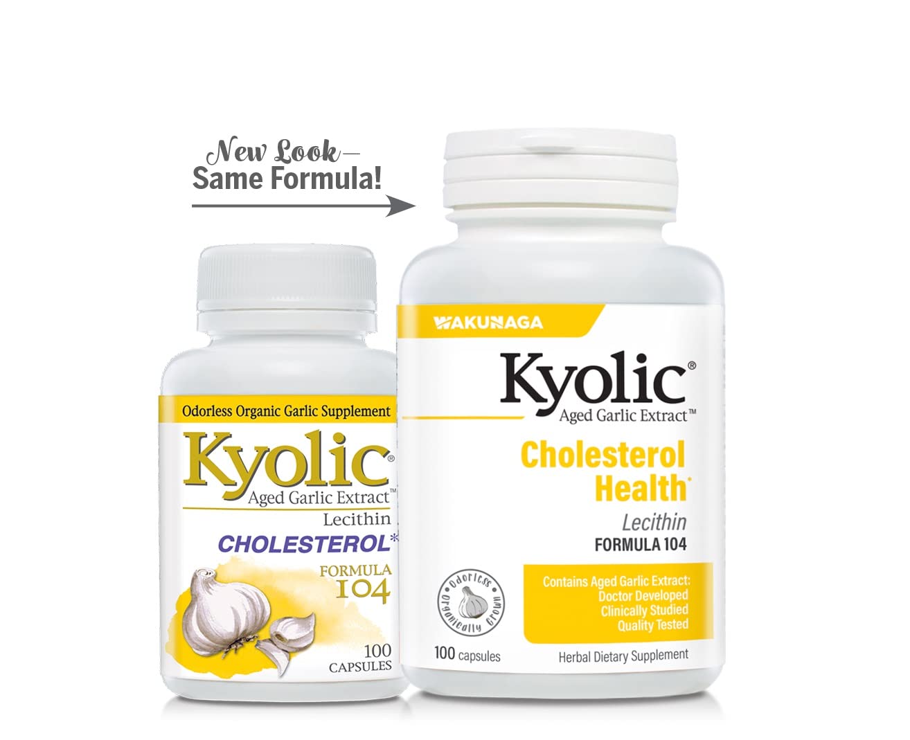 Kyolic cápsula abierta mostrando polvo interno y potencial biodisponibilidad