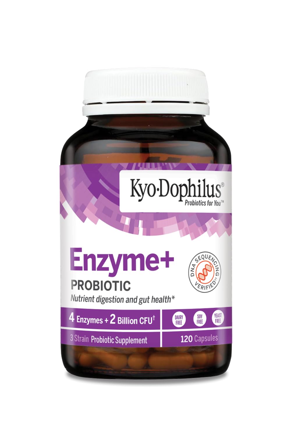 Kyolic cápsula siendo tomada con agua, apoyo cómodo a la digestión