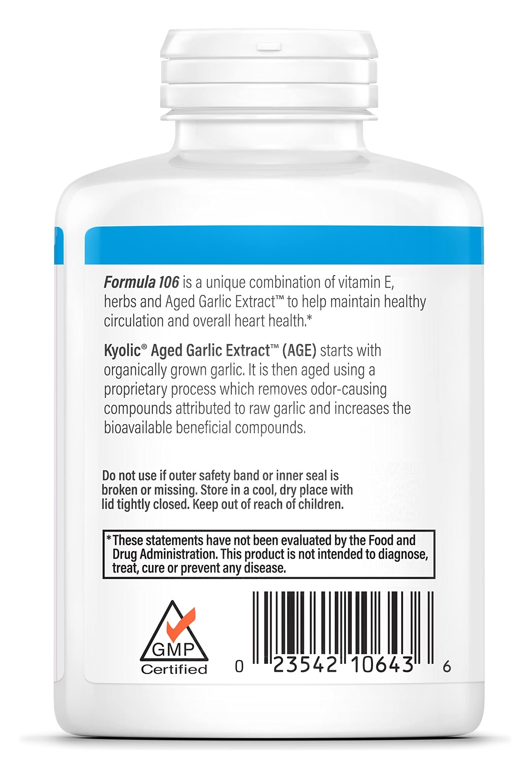 Kyolic etiqueta ingredientes y certificaciones mostrando origen orgánico y pureza