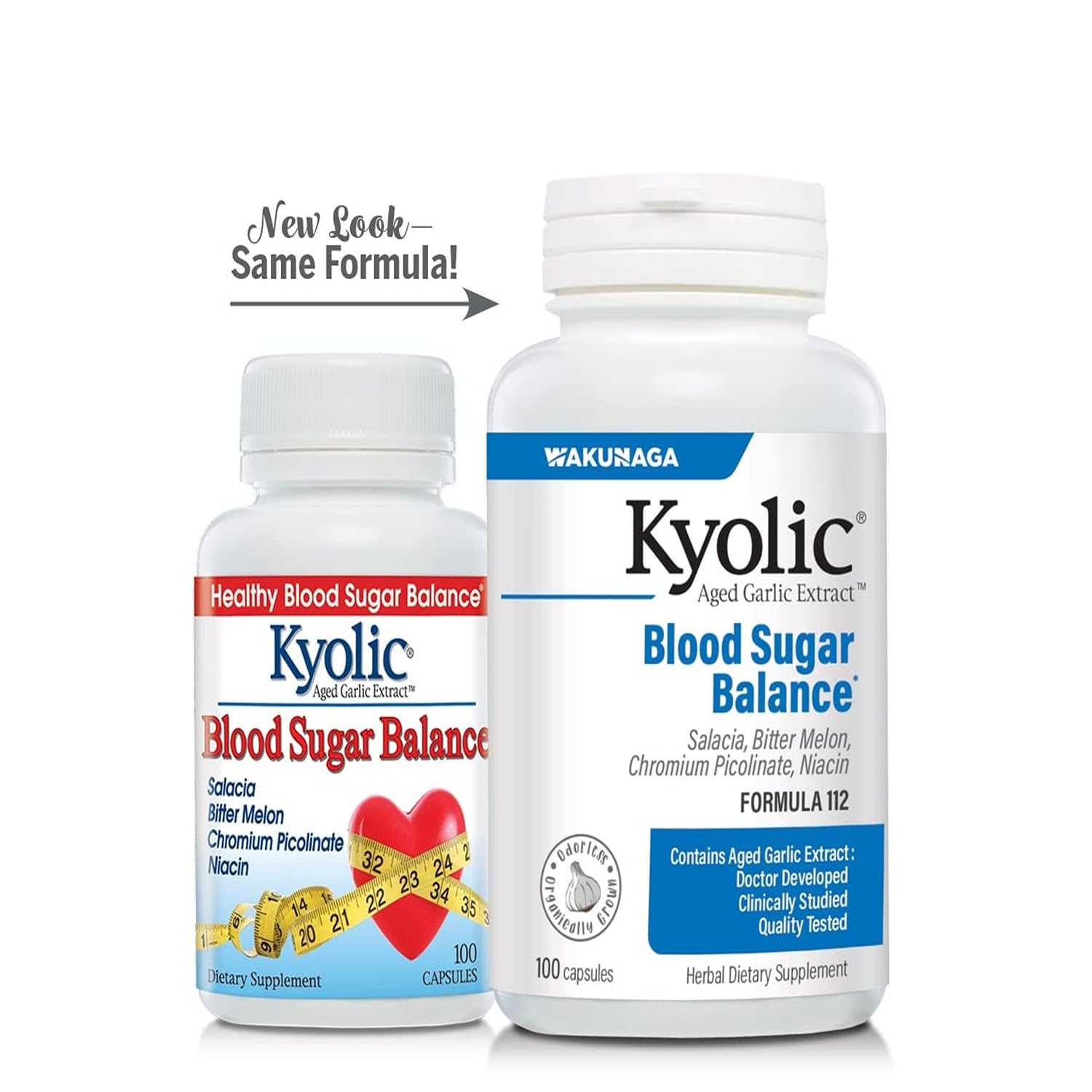Kyolic frasco en cocina saludable — se integra en un estilo de vida equilibrado