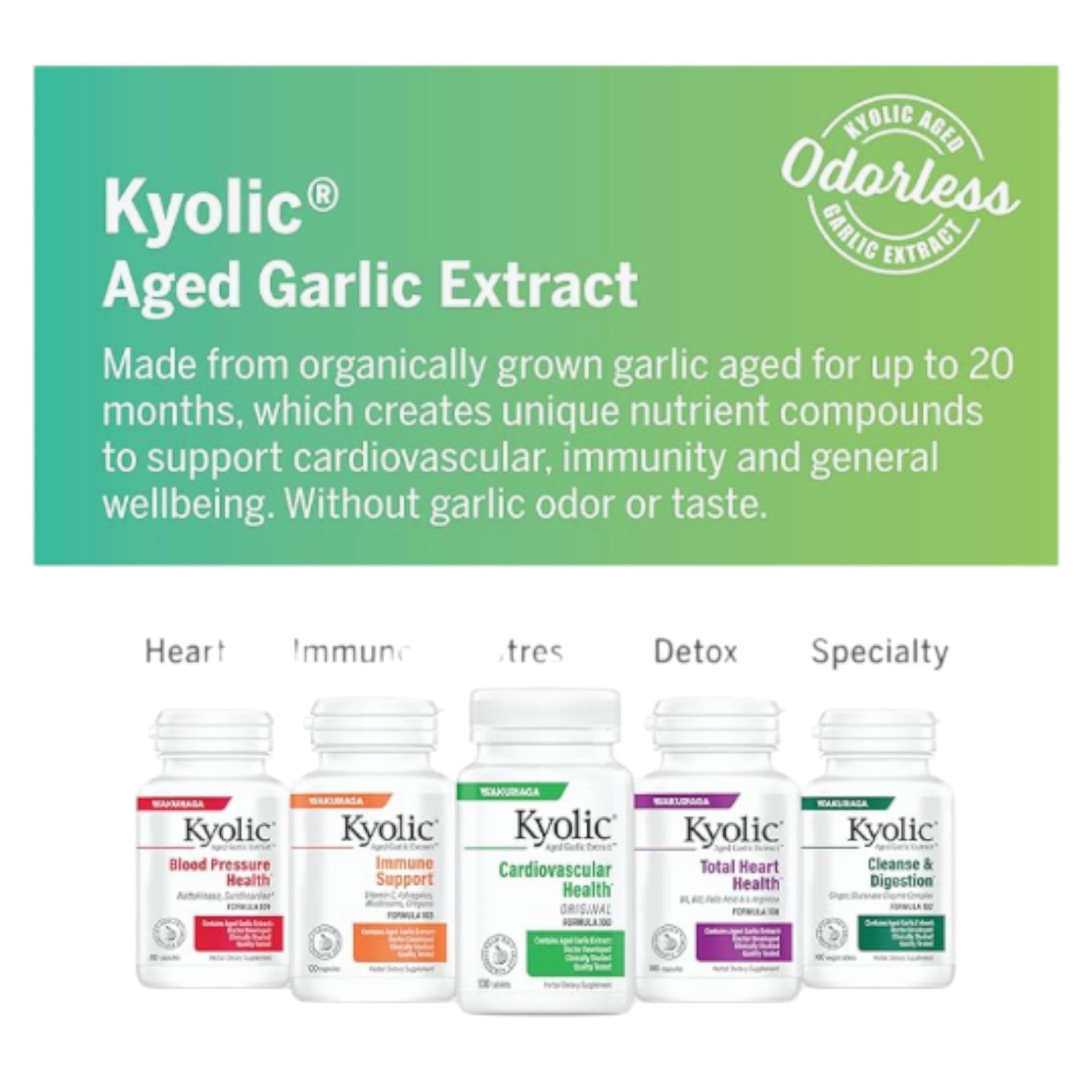 Kyolic frasco en escala con manos para apreciar tamaño y cantidad