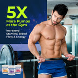 L-ARGININE PRO textura de polvo en primer plano, mezcla rápida y soluble