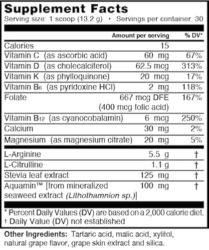 L-ARGININE PRO polvo textura fina que se mezcla sin grumos beneficiosa