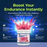 L-ARGININE PRO junto a una pesa para comparar tamaño del frasco