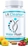 LA Cleanse Water Flush frente del empaque mostrando etiqueta y beneficio claro