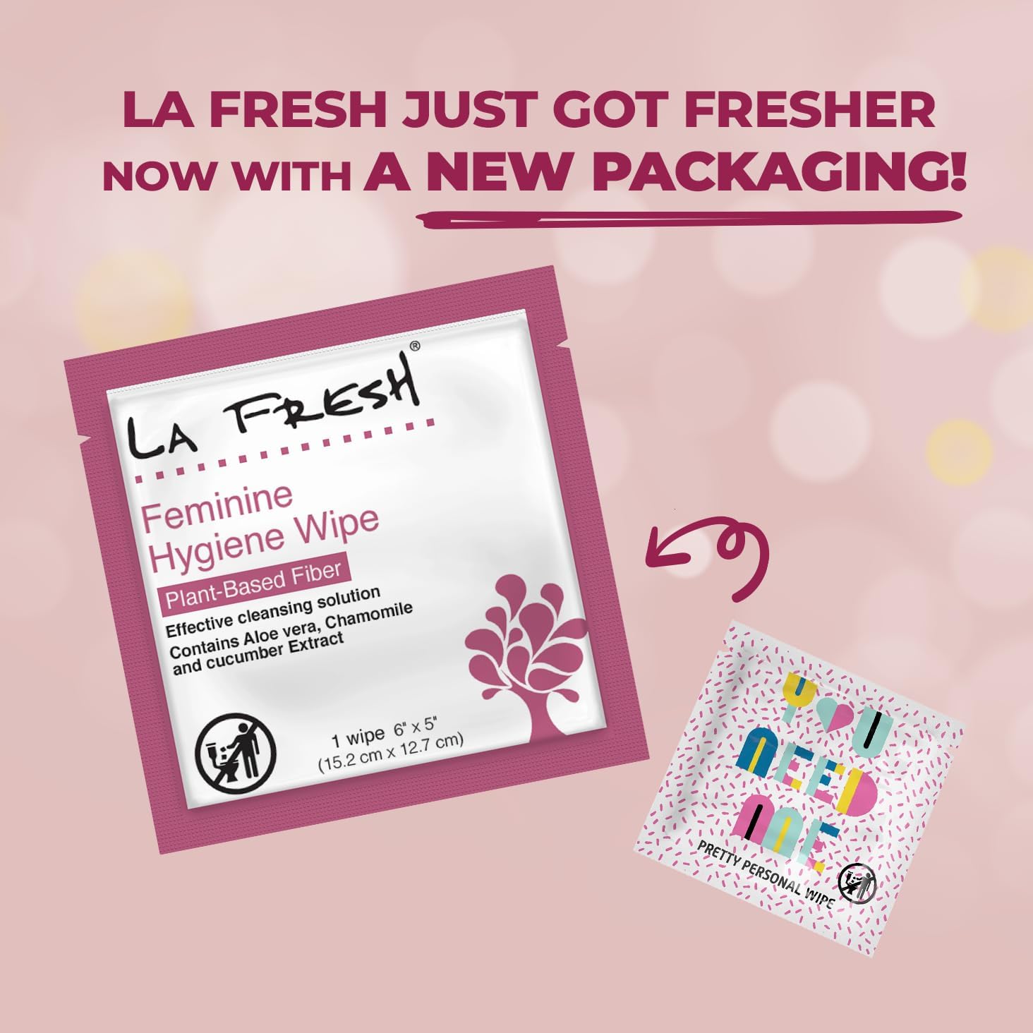 Paquete de 50 LA Fresh para abastecer neceser o viaje prolongado