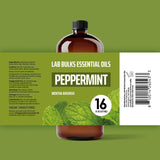 Lab Bulks Essential Oil menta textura cercana que destaca pureza y frescura
