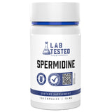 Lab Tested Supplements frasco frontal mostrando 120 cápsulas y transparencia de marca