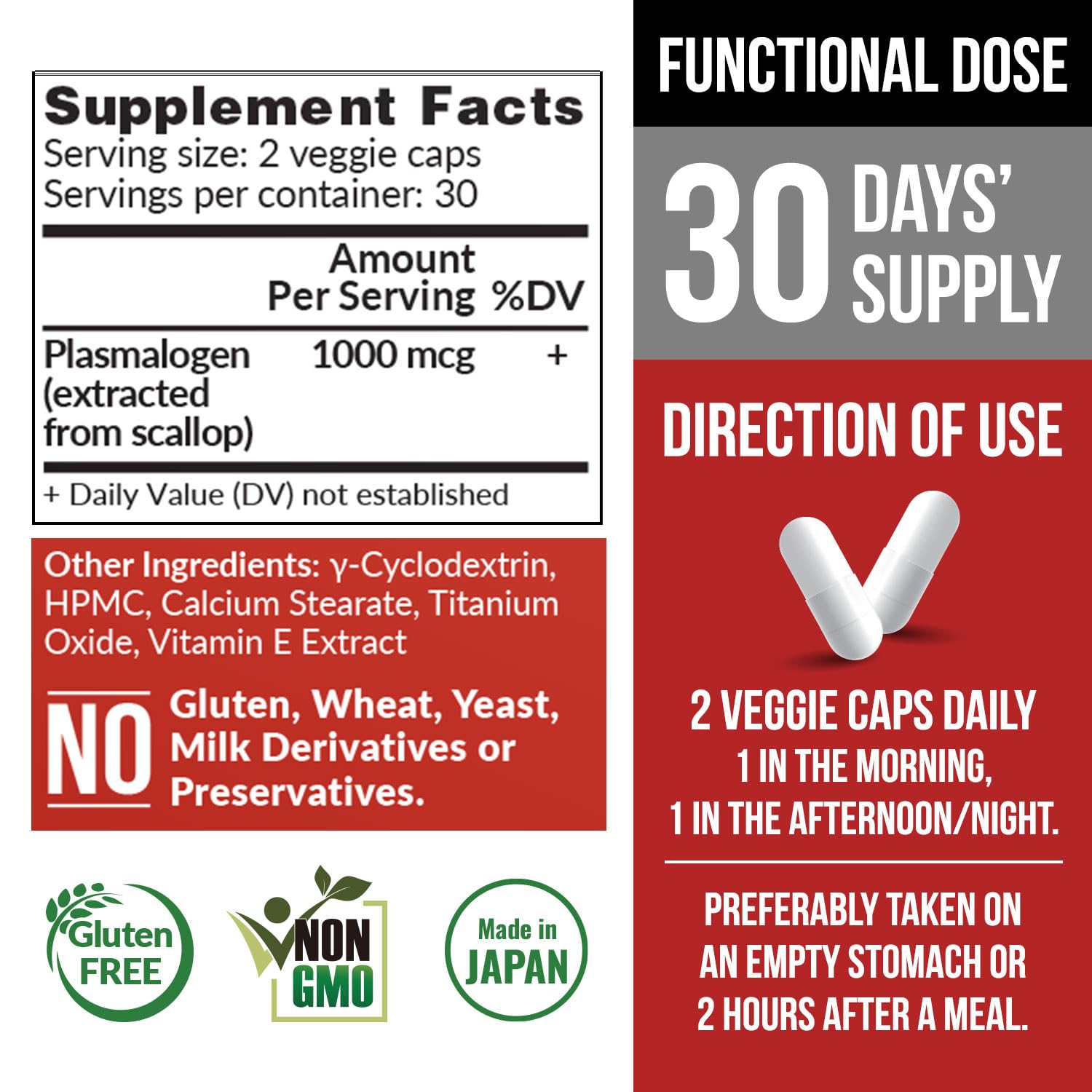 LABO Nutrition etiqueta con información nutricional y seguridad