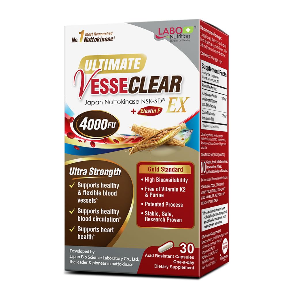 LABO Nutrition frasco delantero mostrando el envase y beneficio de soporte circulatorio