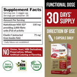 LABO Nutrition cápsulas VesseCLEAR EX vista cercana mostrando su textura suave