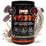 Labrada envase frontal Cookies & Cream mostrando pureza y sabor