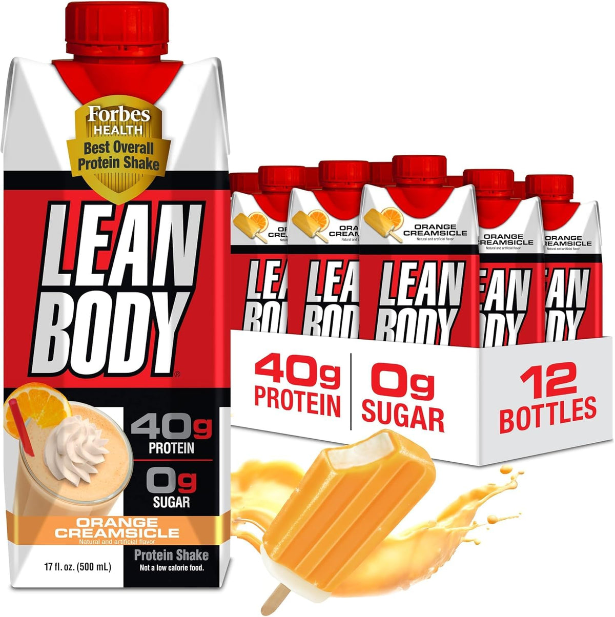 Labrada envase frontal Orange Creamsicle mostrando etiqueta y beneficio de 40g proteína