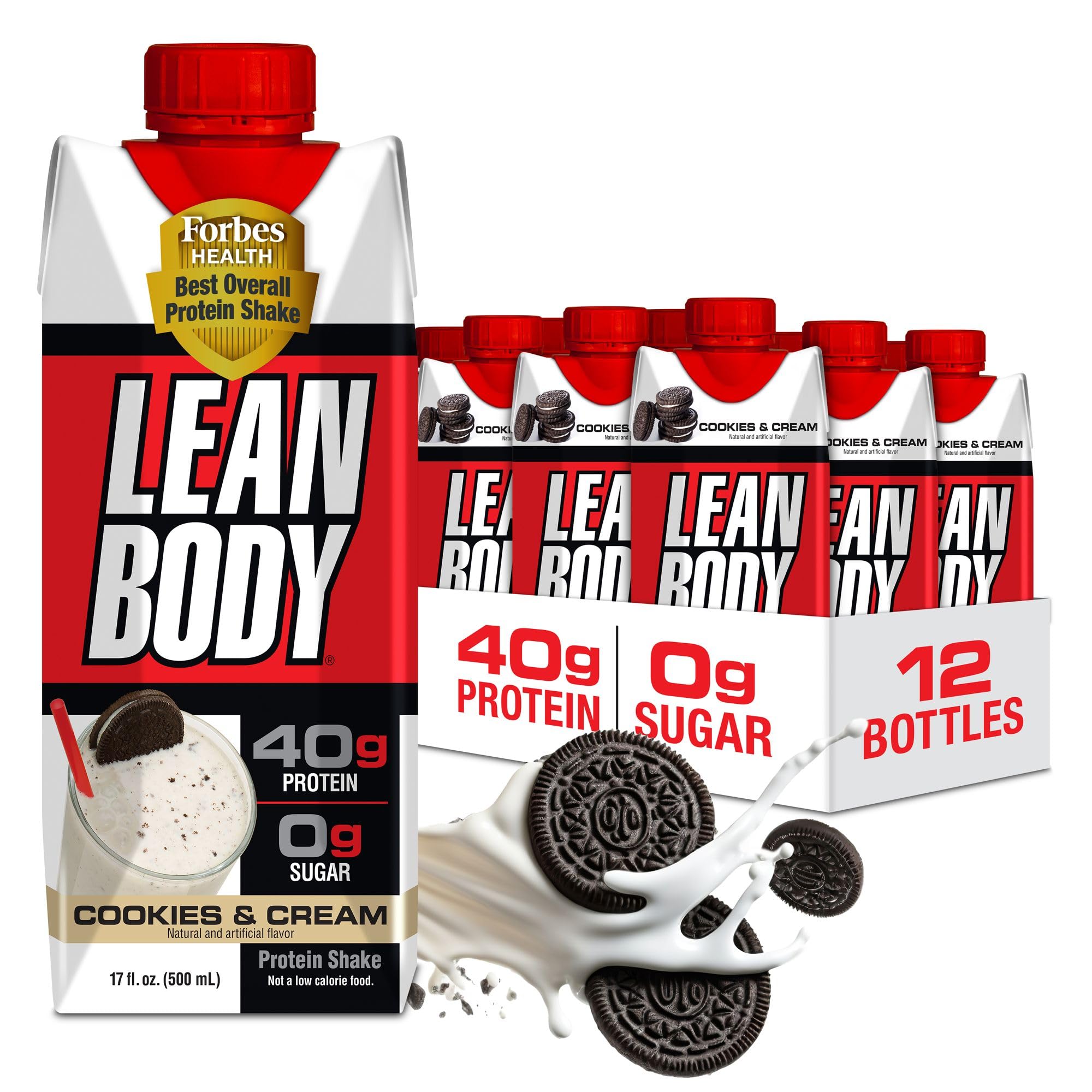 Labrada muestra el frente del empaque con 40 g de proteína y cero azúcar para conveniencia