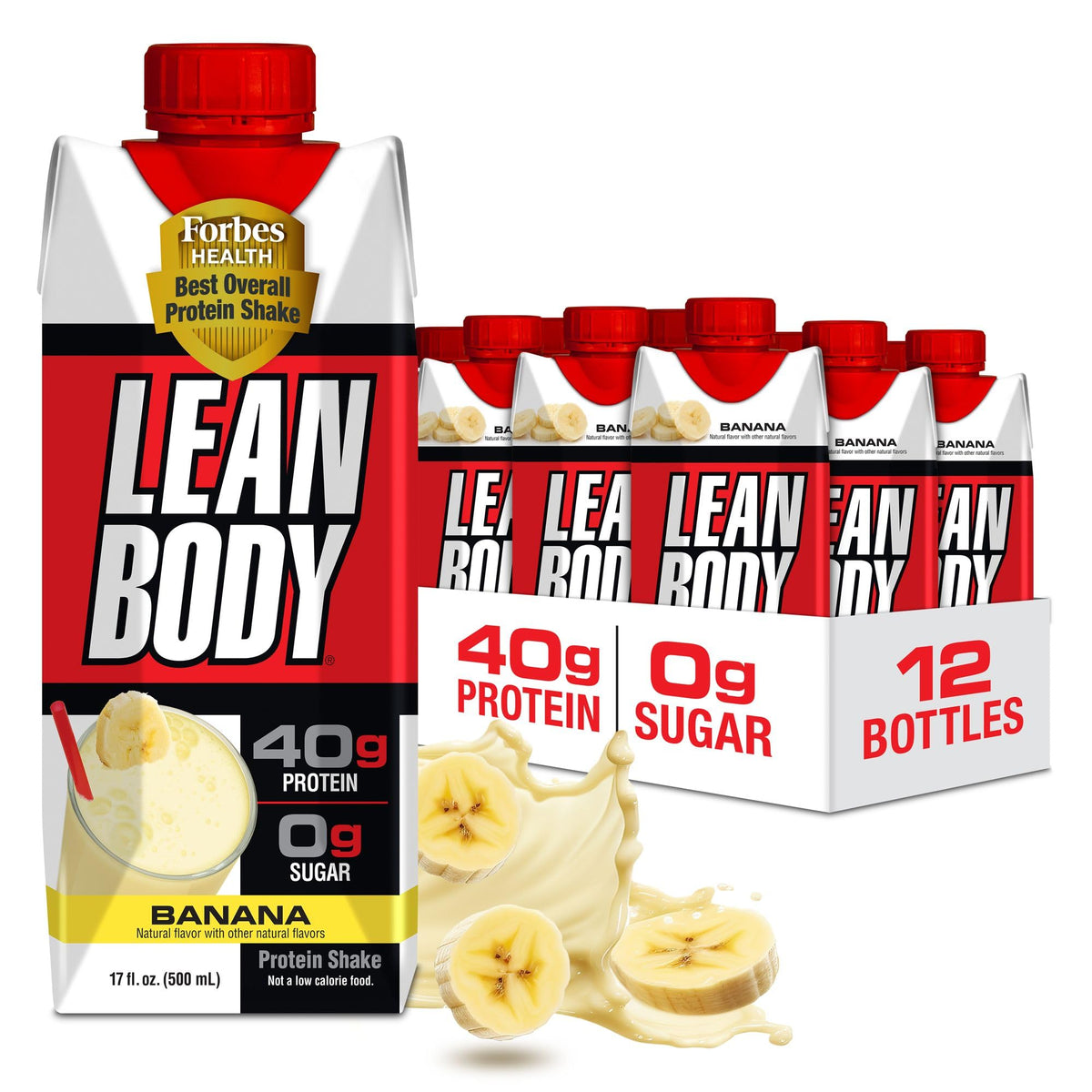 Labrada envase frente mostrando marca y sabor plátano, conveniencia inmediata