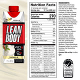 Labrada batido vainilla junto a una botella de agua para comparar tamaño, beneficio: envase práctico de 17 fl oz