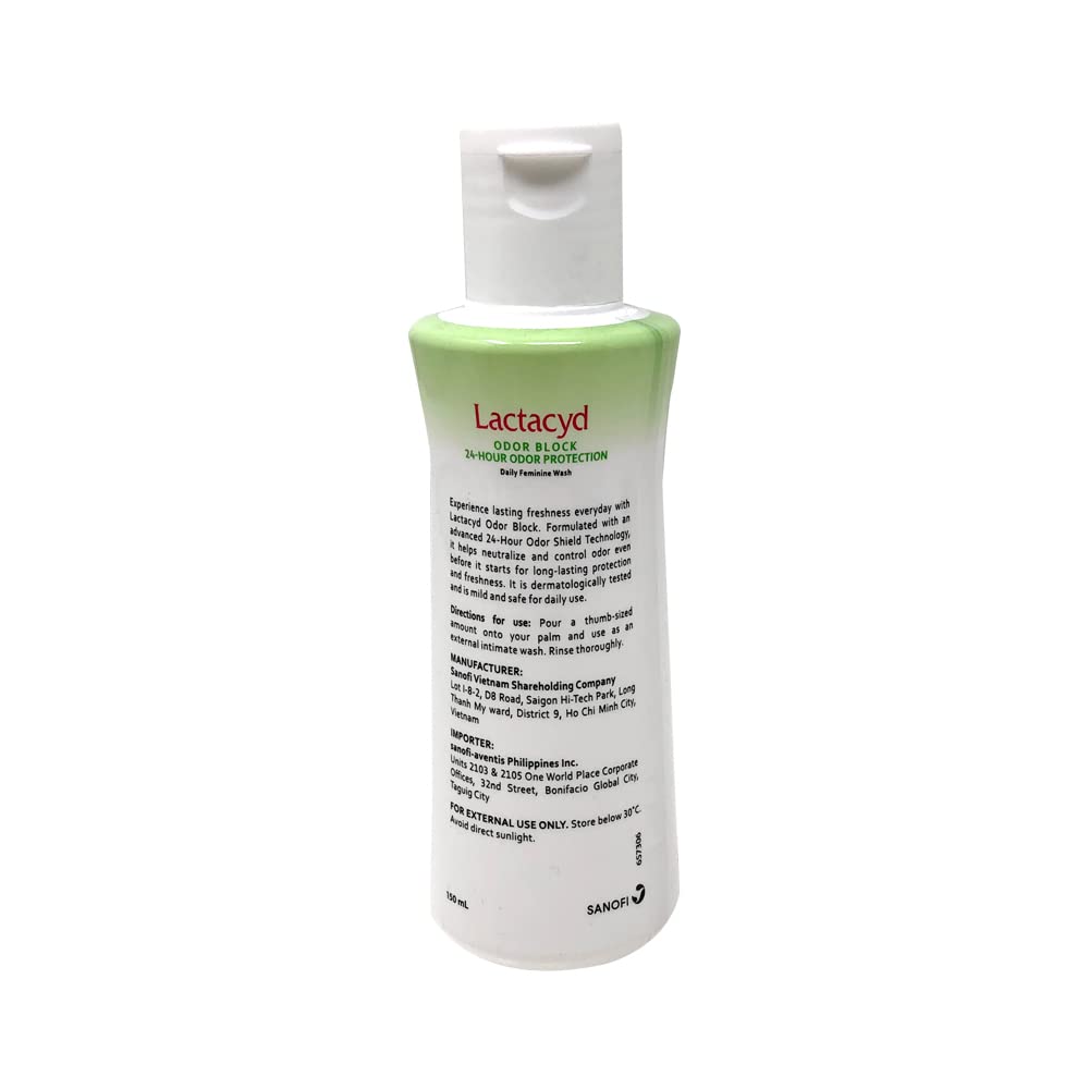 Lactacyd junto a regla para comparar el tamaño y capacidad 150 ml