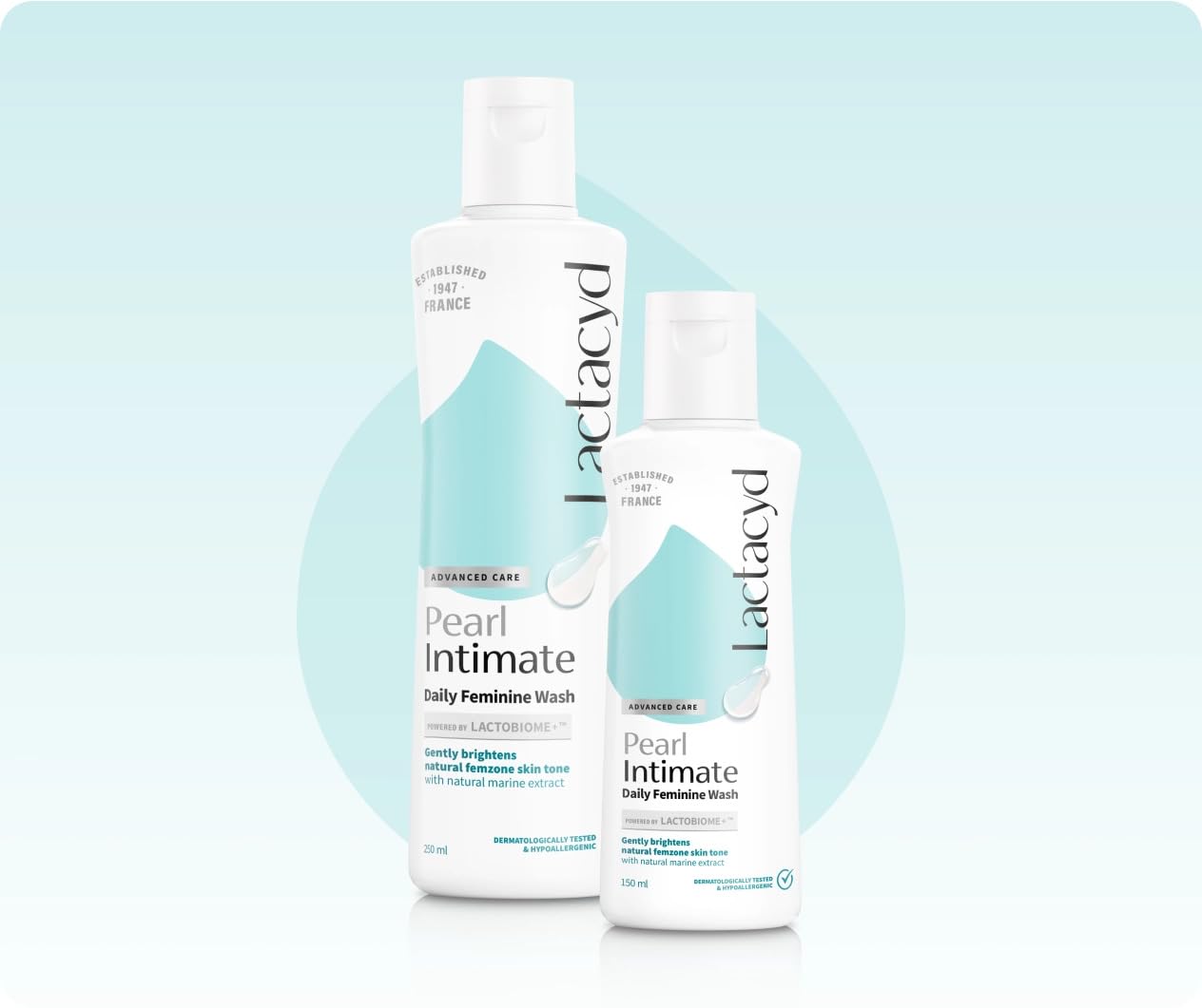 Lactacyd White botella de 150 mL para tamaño y portabilidad