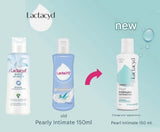 Lactacyd White textura del gel mostrando suavidad y espuma ligera