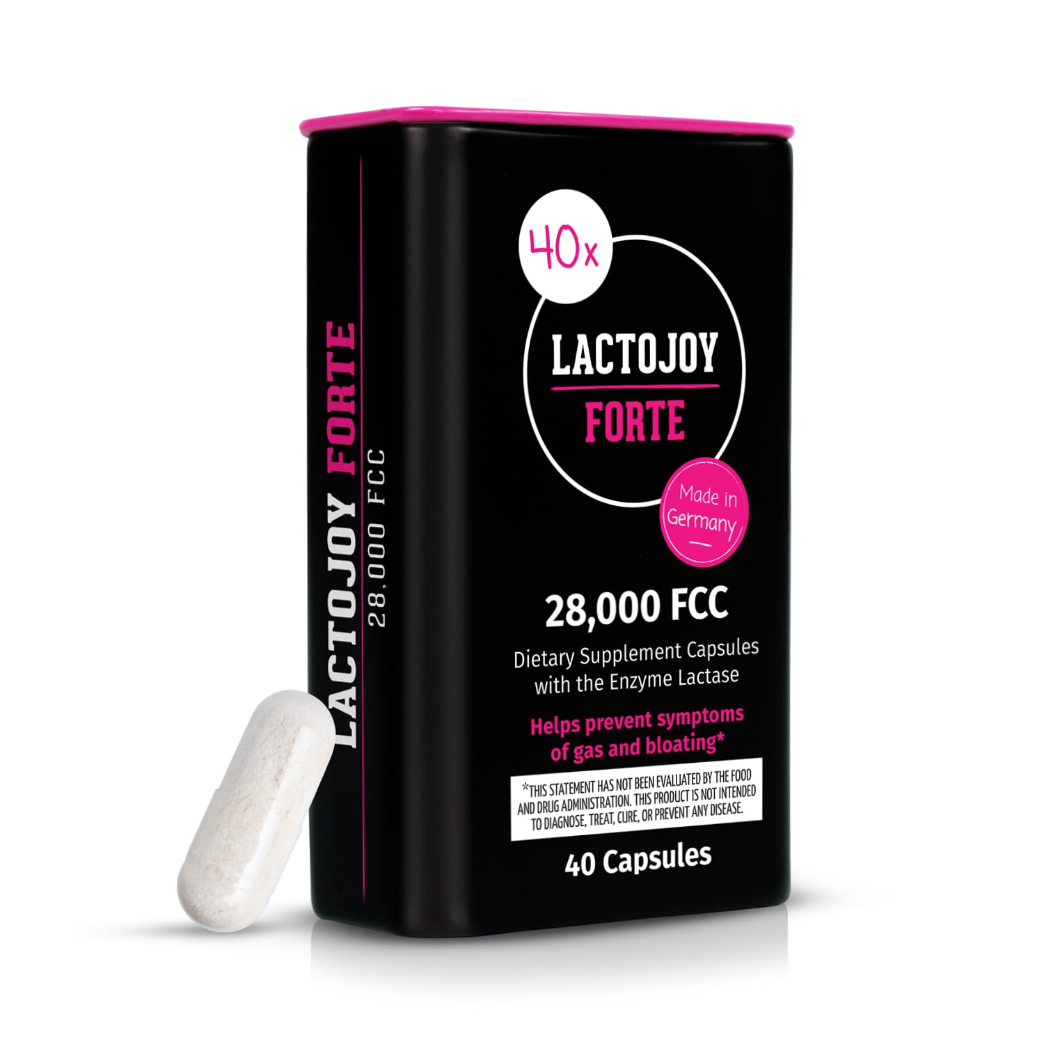 LactoJoy envase frontal elegante y compacto listo para llevar, ofrece comodidad