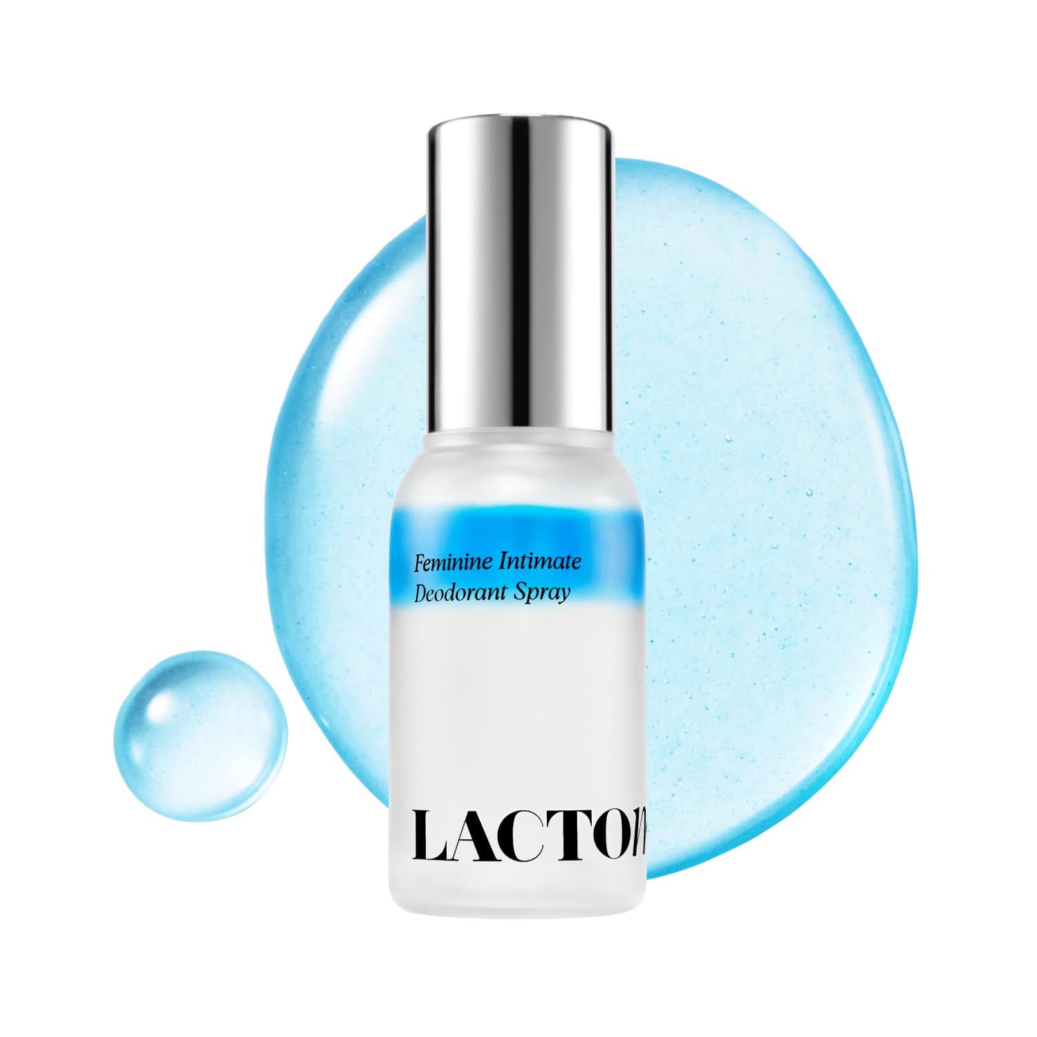 LACTOMEDI envase frontal Aqua bloom mostrando tamaño portátil y confianza