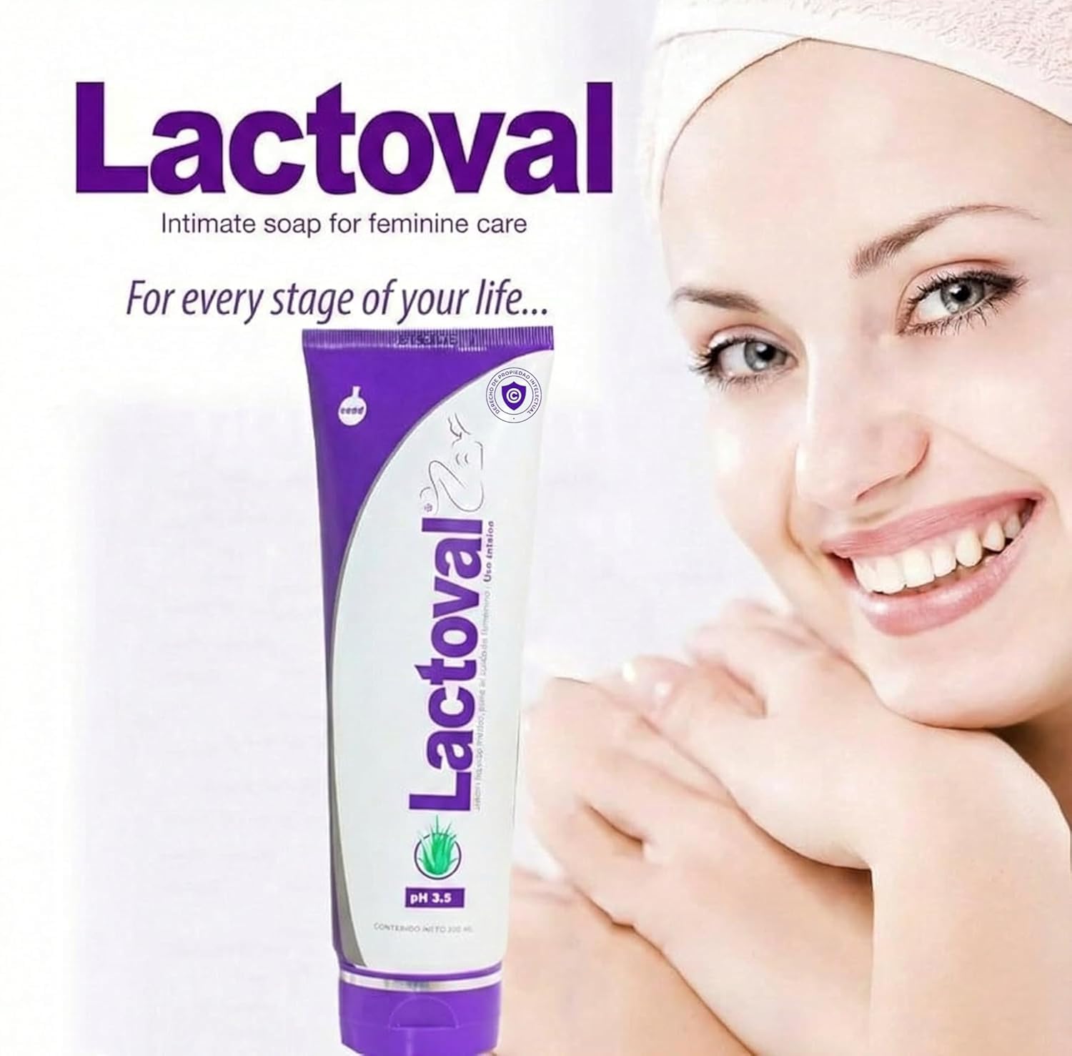 Lactoval textura en gota de gel mostrando acabado ligero y suave