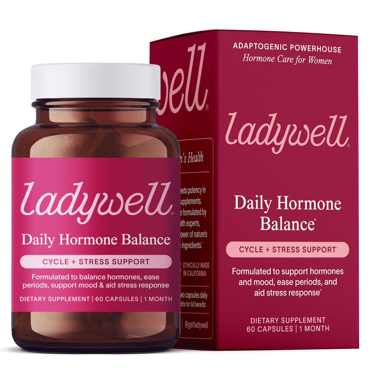 Ladywell frente del envase mostrando diseño claro y beneficios
