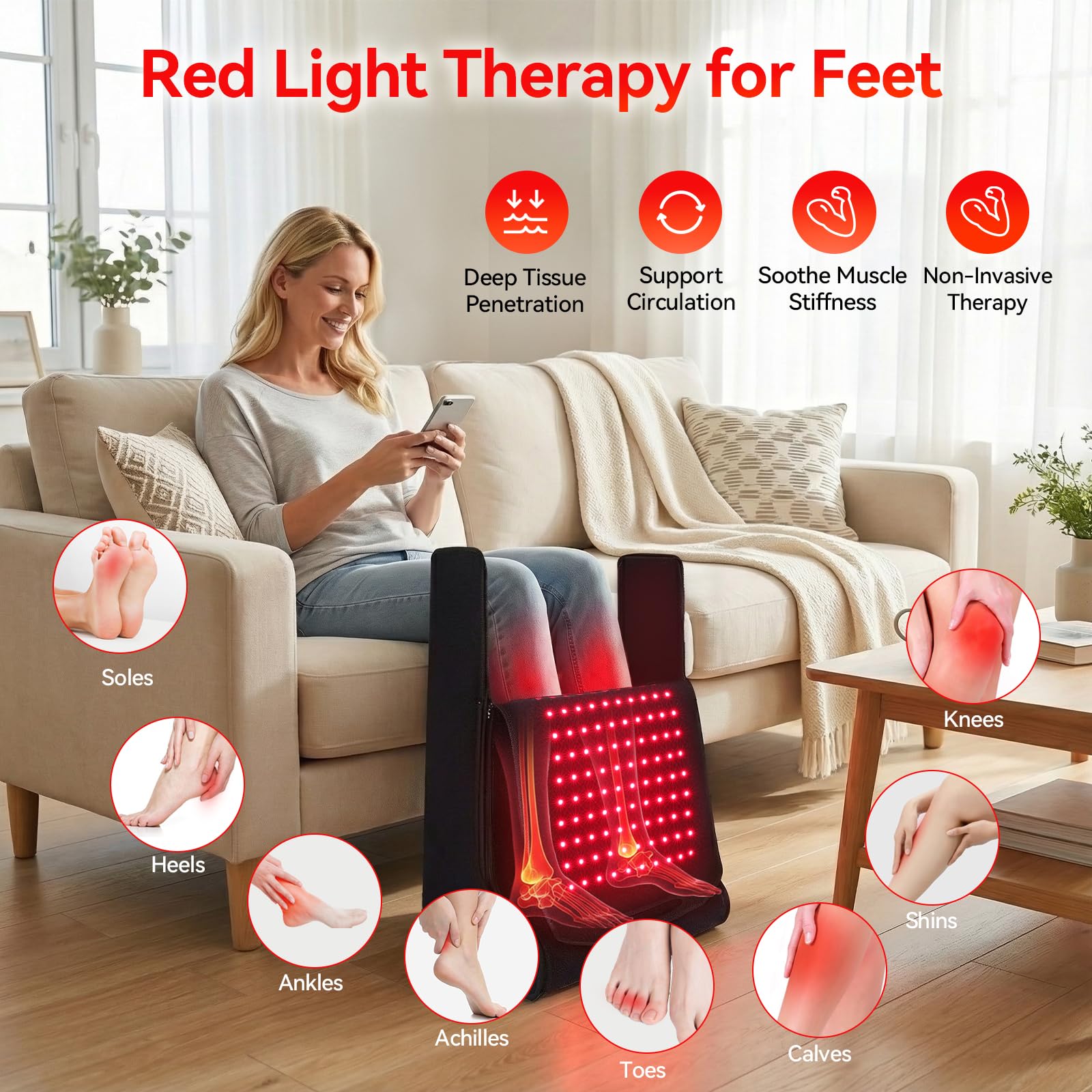 LAFCARE primer plano de LEDs y material duradero para confianza