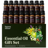Lagunamoon set frontal mostrando 16 aceites para crear ambientes
