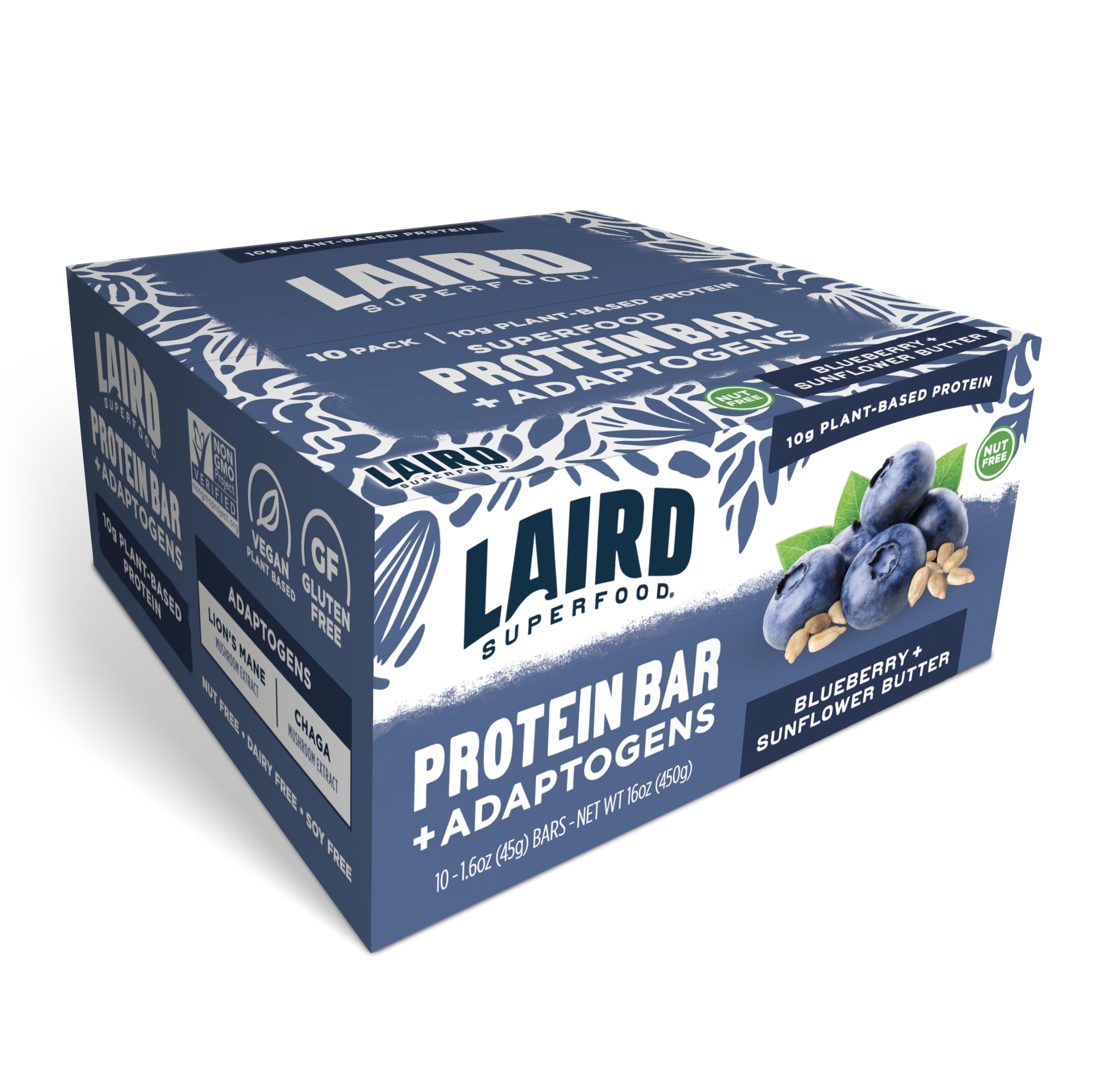 Laird Superfood barra en mano lista para consumir como snack nutritivo