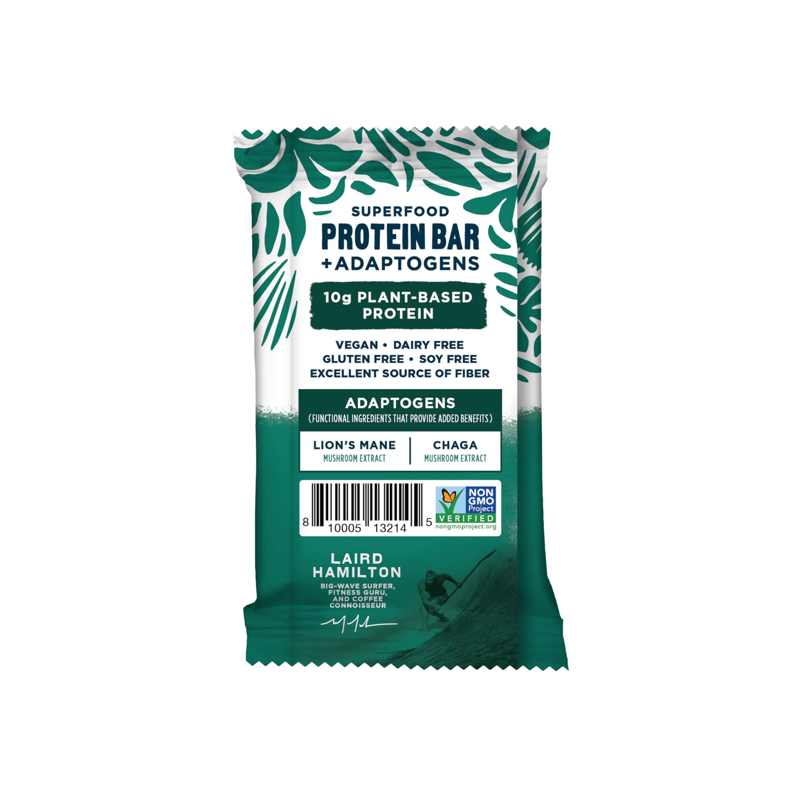 Laird Superfood barra sin empaque detalla textura y frutos secos visibles