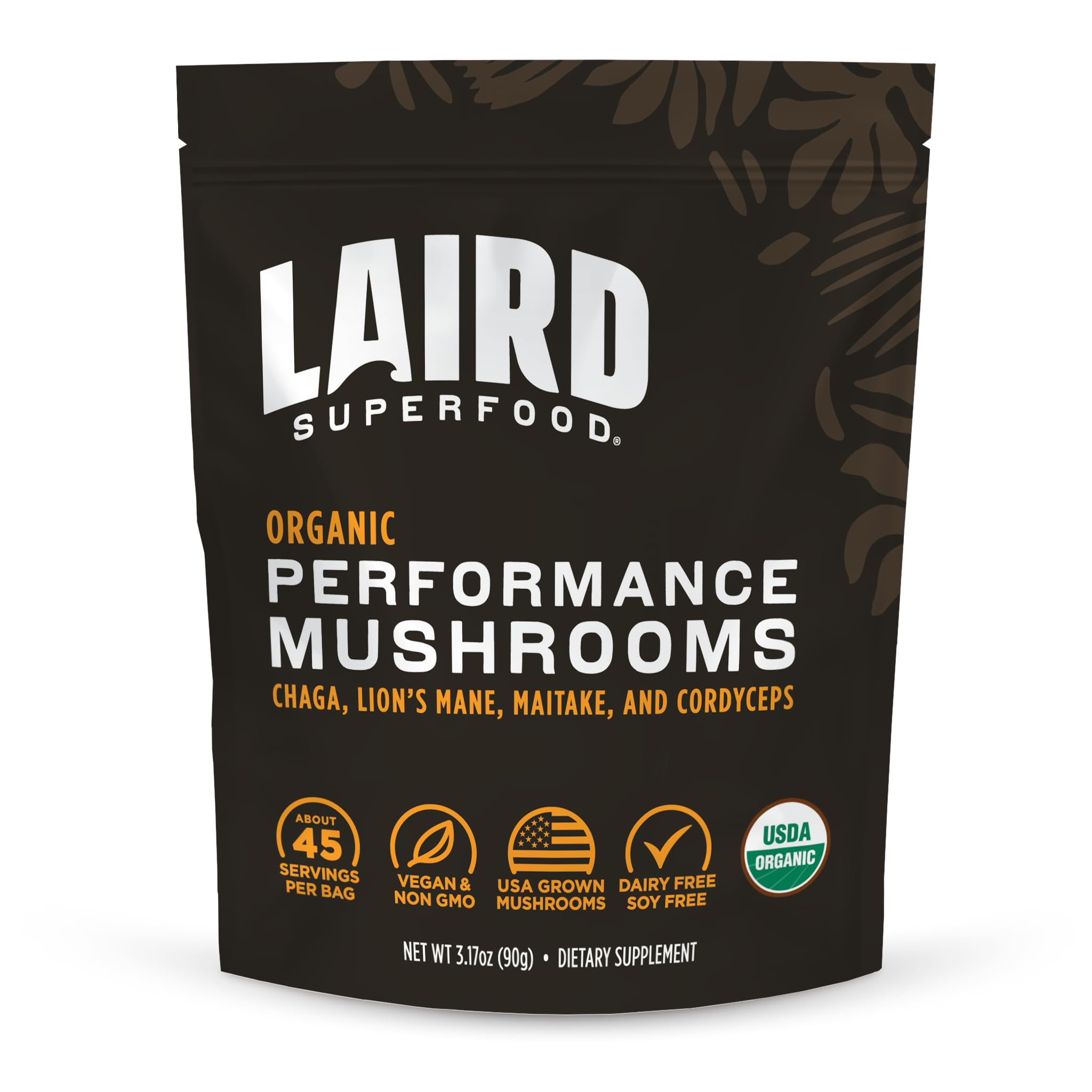 Laird Superfood frente del empaque mostrando la bolsa y beneficio de conveniencia