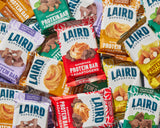 Laird Superfood textura de la barra en primer plano indicando ingredientes reales