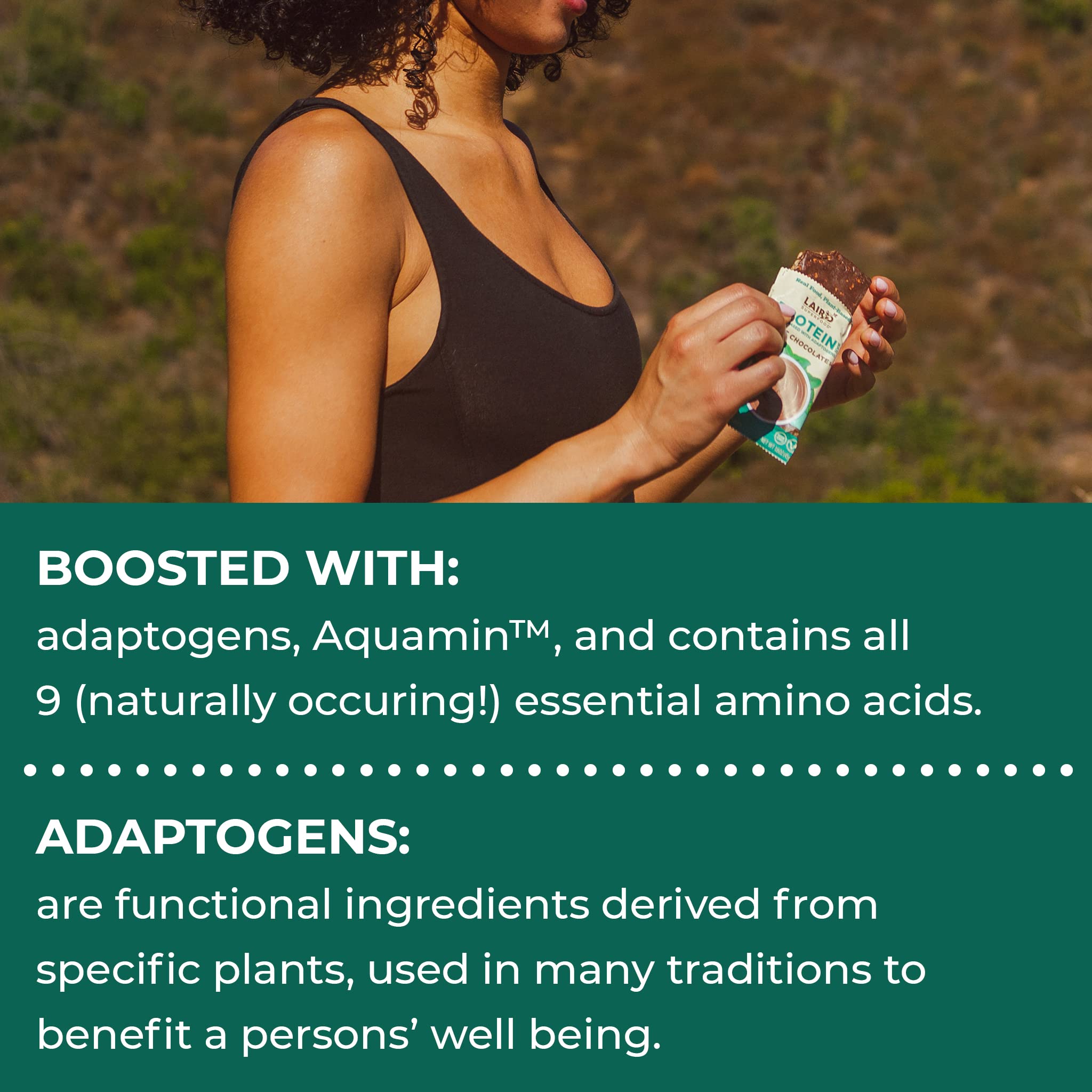 Laird Superfood barra como snack en campo aporta energía portátil