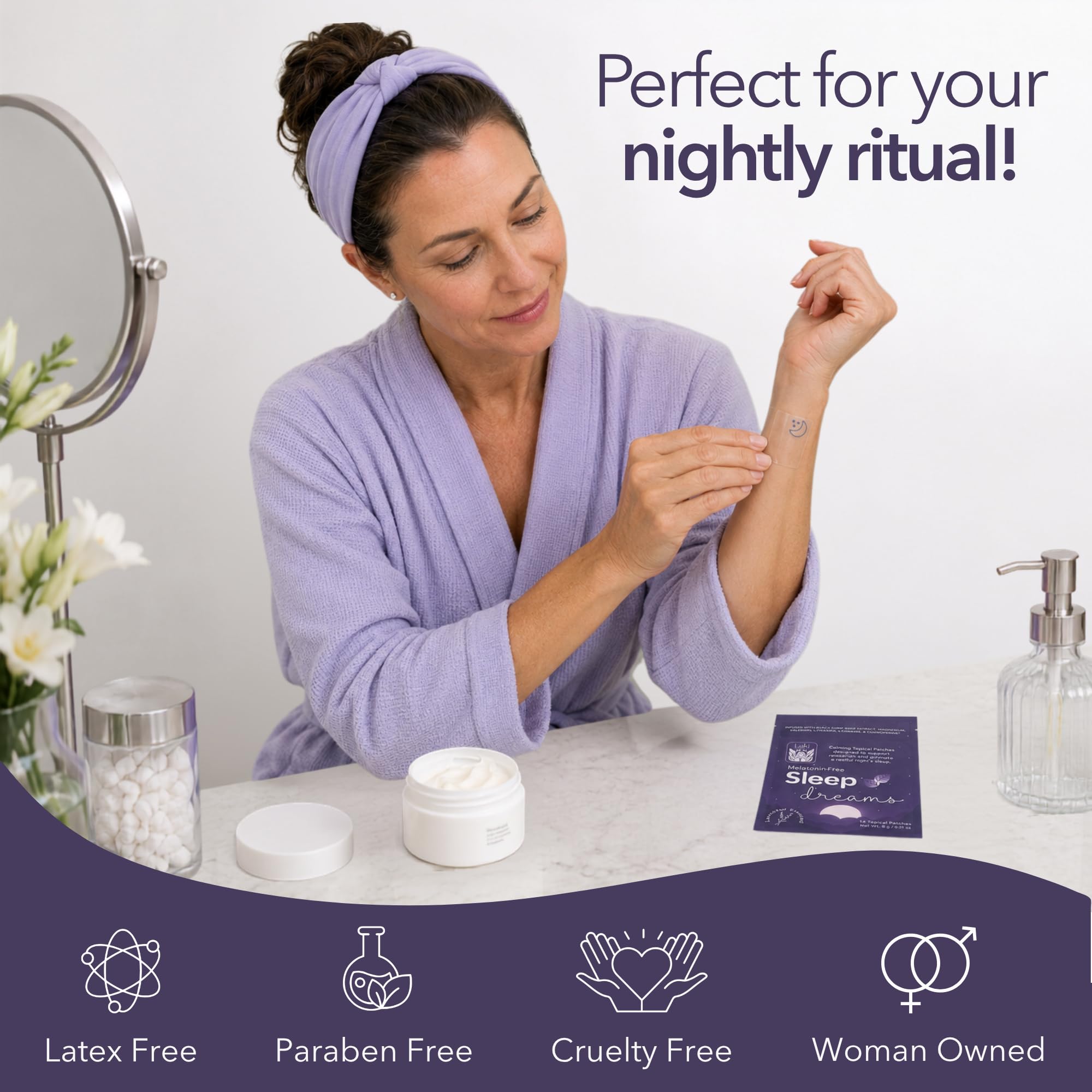 Laki Naturals etiqueta de ingredientes que destaca mezcla botánica calmante