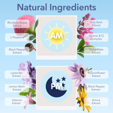 Laki Naturals detalle del parche PM con hierbas relajantes visibles