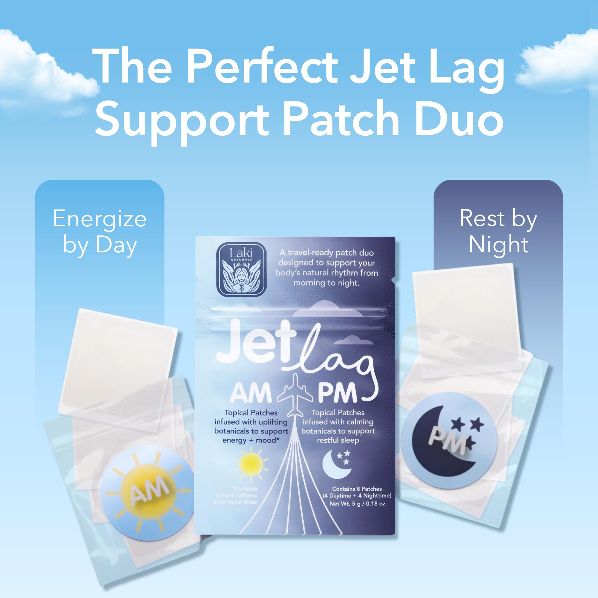 Laki Naturals primer plano de la textura del parche con aplicación fácil